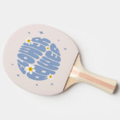 Raquette De Ping Pong Slogan d'alimentation des fleurs (Côté)