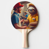 Raquette De Ping Pong Sloth Fast Food Worker (Dos)