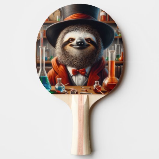 Raquette De Ping Pong Sloth Mad Scientifique (Dos)