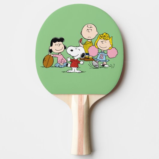 Raquette De Ping Pong Snoopy et Gang Play Football (Devant)