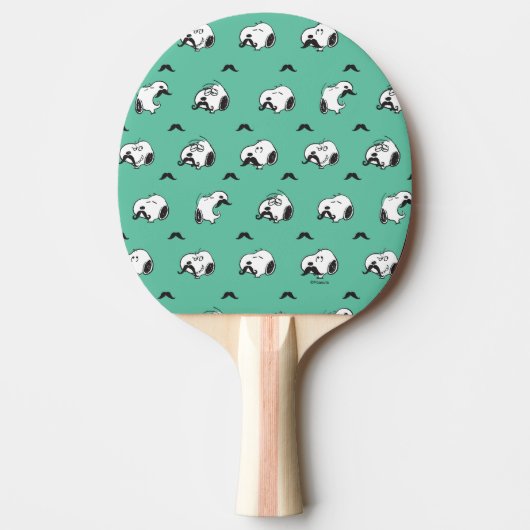 Raquette De Ping Pong Snoopy Moustaches et Motif Turquoise (Devant)