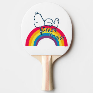 Raquette De Ping Pong Snoopy   Rêver en couleur arc-en-ciel