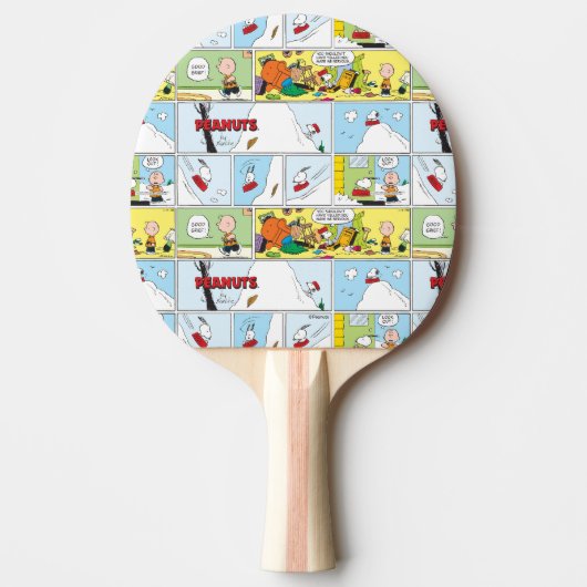 Raquette De Ping Pong Snoopy Sled Riding Food Dish (Devant)