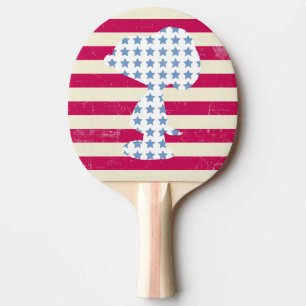 Raquette De Ping Pong Snoopy Vintage Stars & Stripes