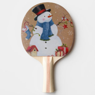 Raquette De Ping Pong Snowman