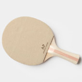 Raquette De Ping Pong Sobre apparence de cuir beige (Côté)
