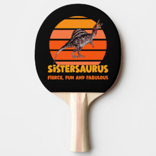Raquette De Ping Pong Sœurs drôles Sœursaurus Dino Humour pour Sœurs Des
