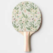 Raquette De Ping Pong Soft Mint Green Garden Motif (Devant)
