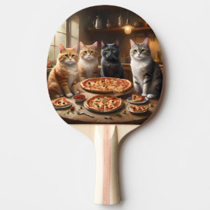 Raquette De Ping Pong Soirée Pizza Chat,