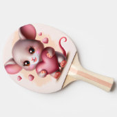 Raquette De Ping Pong Souris pour bébé avec le coeur de Valentine (Côté)