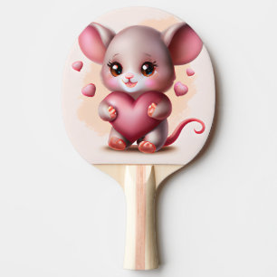 Raquette De Ping Pong Souris pour bébé avec le coeur de Valentine