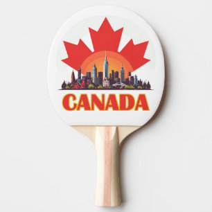Raquette De Ping Pong Souvenir de voyage au Canada pour la destination