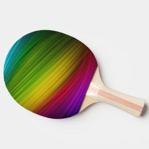 Raquette De Ping Pong Spectre Impressionnant de Couleurs de l'Arc-en-Cie