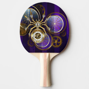 Raquette De Ping Pong Spider Steampunk sur Arrière - plan pourpre