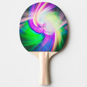 Raquette De Ping Pong SPIRALFLUO - Psychédélique colorée moderne fractal