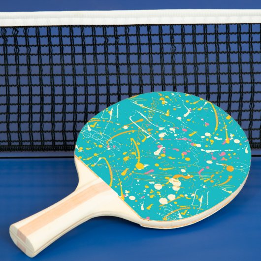Raquette De Ping Pong Splash de peinture Abstraite (Insitu)