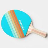 Raquette De Ping Pong Splash Tropique rayé avec le nom (Côté)
