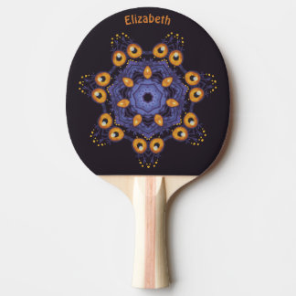 Raquette De Ping Pong Spooky Cute Mandala Monster Art Halloween Creature