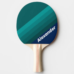 Raquette De Ping Pong Sport Ocean Tide Stripes avec Nom