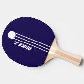 Raquette De Ping Pong Sportif Stripes Name Navy-Blue (Côté)