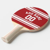 Raquette De Ping Pong Sports Jersey with Your Name and Number (Devant Angle)