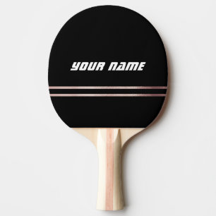 Raquette De Ping Pong Sporty personnalisé monogrammed noir blanc