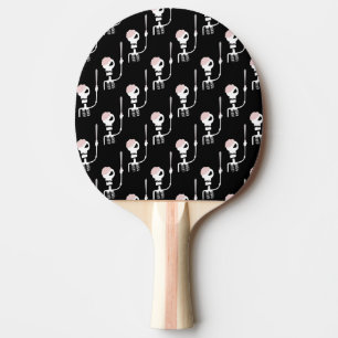 Raquette De Ping Pong Squelette d'Halloween avec épée