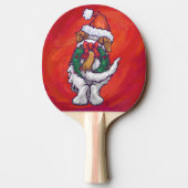 Raquette De Ping Pong St Bernard Noël En Rouge (Dos)
