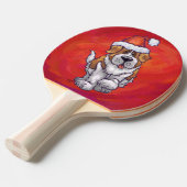 Raquette De Ping Pong St Bernard Noël En Rouge (Devant Angle)