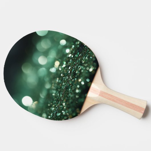 Raquette De Ping Pong ☘️ St. Patrick’s Day Green Bokeh (Côté)