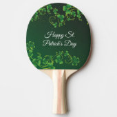 Raquette De Ping Pong St. Patrick's Day Green Vine Shamrock Irish Party (Devant)