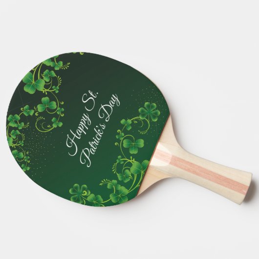 Raquette De Ping Pong St. Patrick's Day Green Vine Shamrock Irish Party (Côté)