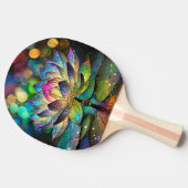Raquette De Ping Pong Stained Glass Vibrant Lotus Flower (Côté)