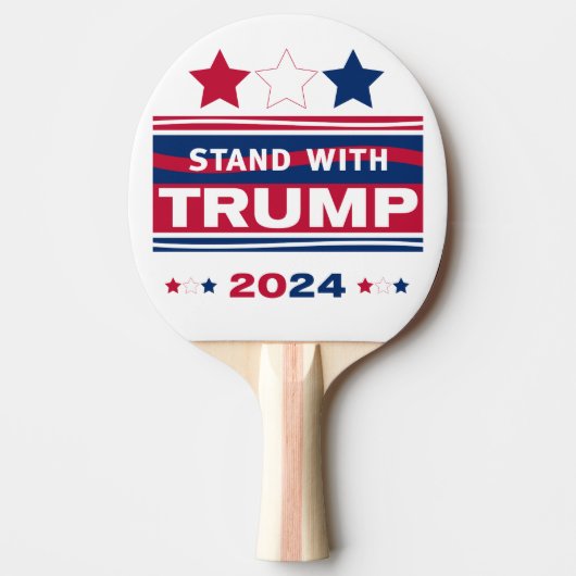 Raquette De Ping Pong Stand with Trump~2024~MAGA (Devant)