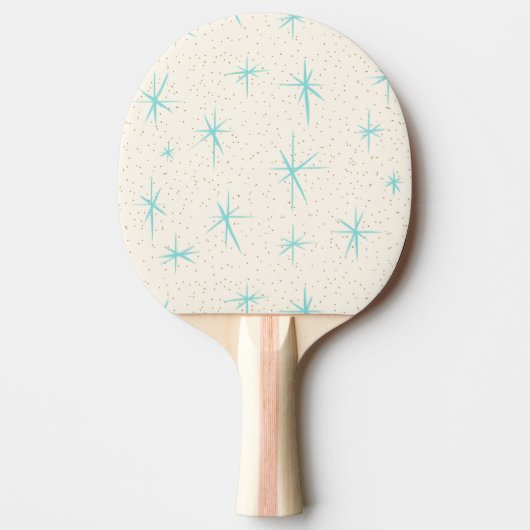 Raquette De Ping Pong Starbursts Turquoise de l'ère spatiale Ping Pong P (Devant)