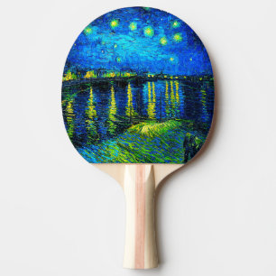 Raquette De Ping Pong Starry Night Over the Rhone par Vincent Van Gogh