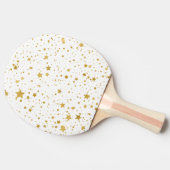 Raquette De Ping Pong Stars2 d'or - Blanc pur (Côté)