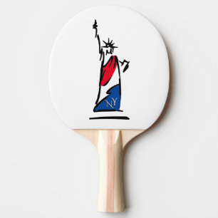 Raquette De Ping Pong Statue de la Liberté / Rayures de Lady Liberty