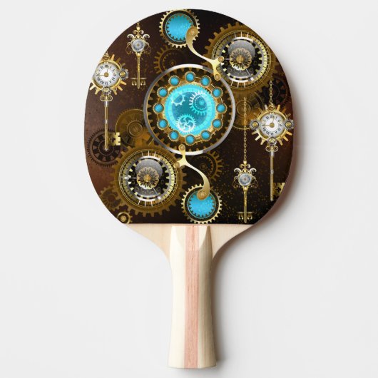 Raquette De Ping Pong Steampunk Rusty Background (Devant)