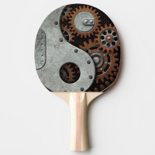 Raquette De Ping Pong Steampunk Yin Yang