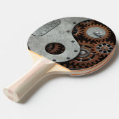 Raquette De Ping Pong Steampunk Yin Yang (Devant Angle)