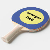 Raquette De Ping Pong Sticker Carré à gros point jaune (Devant Angle)