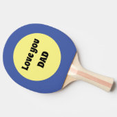 Raquette De Ping Pong Sticker Carré à gros point jaune (Côté)