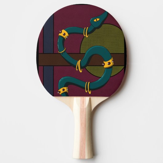 Raquette De Ping Pong Sticker Carré Snake (Devant)