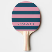 Raquette De Ping Pong Strip | Trendy Preppy Name (Dos)