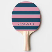 Raquette De Ping Pong Strip | Trendy Preppy Name (Devant)