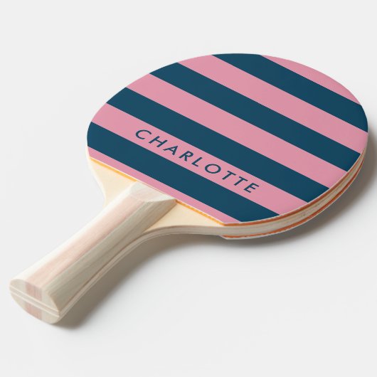 Raquette De Ping Pong Strip | Trendy Preppy Name (Devant Angle)