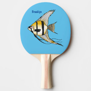 Raquette De Ping Pong Striped angelfish cartoon