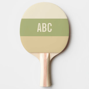 Raquette De Ping Pong Stripes Motif personnalisé monogramme ping pong pa