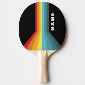 Raquette De Ping Pong Stripes rétro personnalisées (Devant)